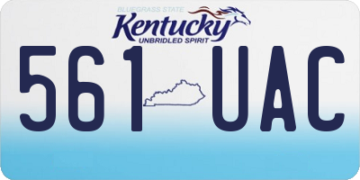 KY license plate 561UAC