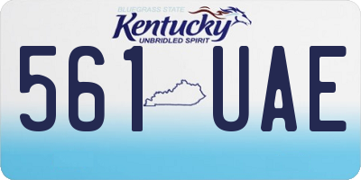 KY license plate 561UAE