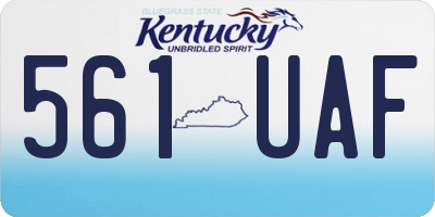 KY license plate 561UAF