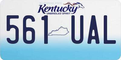 KY license plate 561UAL