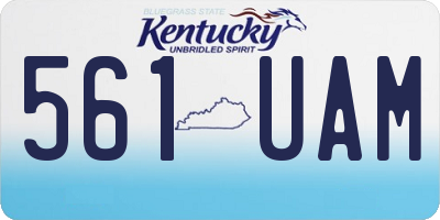 KY license plate 561UAM