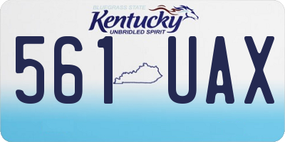 KY license plate 561UAX