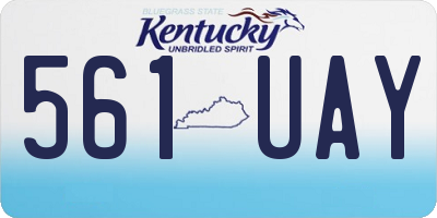 KY license plate 561UAY