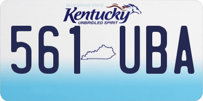 KY license plate 561UBA