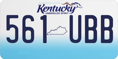 KY license plate 561UBB