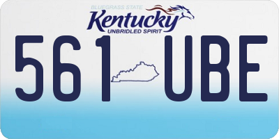 KY license plate 561UBE