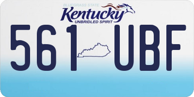 KY license plate 561UBF