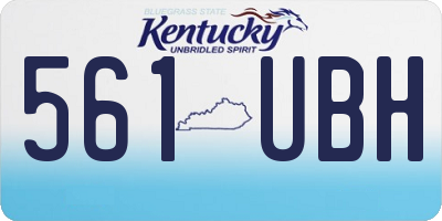 KY license plate 561UBH
