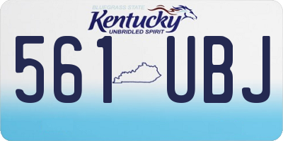 KY license plate 561UBJ