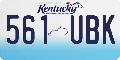 KY license plate 561UBK