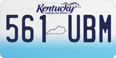KY license plate 561UBM