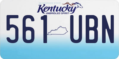 KY license plate 561UBN