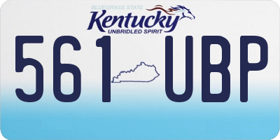 KY license plate 561UBP
