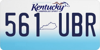 KY license plate 561UBR