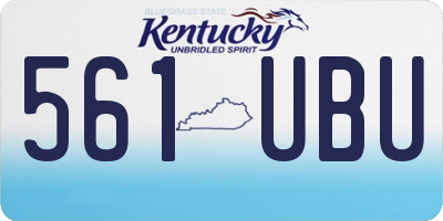 KY license plate 561UBU