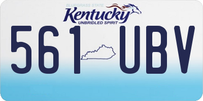 KY license plate 561UBV