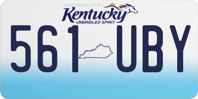 KY license plate 561UBY