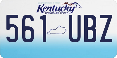 KY license plate 561UBZ