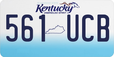 KY license plate 561UCB