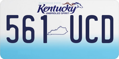 KY license plate 561UCD