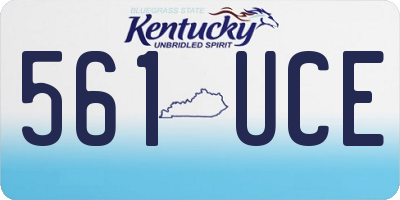 KY license plate 561UCE