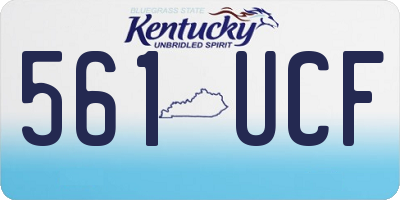 KY license plate 561UCF