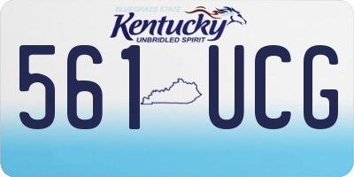 KY license plate 561UCG
