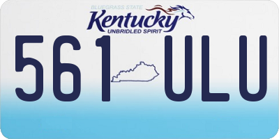 KY license plate 561ULU
