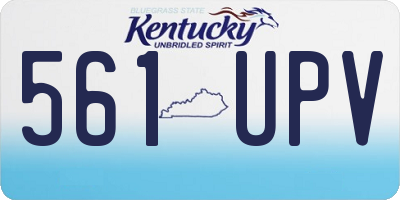 KY license plate 561UPV