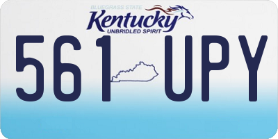 KY license plate 561UPY