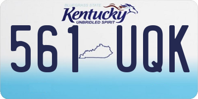 KY license plate 561UQK