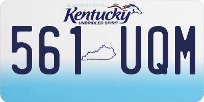 KY license plate 561UQM