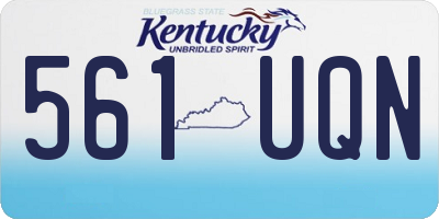 KY license plate 561UQN