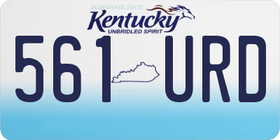 KY license plate 561URD