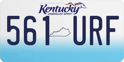 KY license plate 561URF