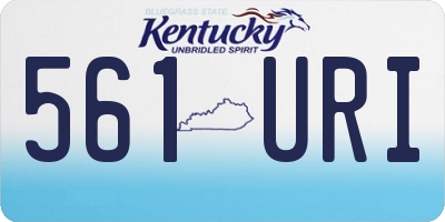 KY license plate 561URI
