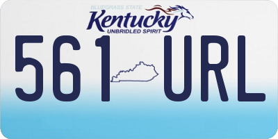 KY license plate 561URL