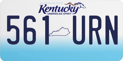 KY license plate 561URN