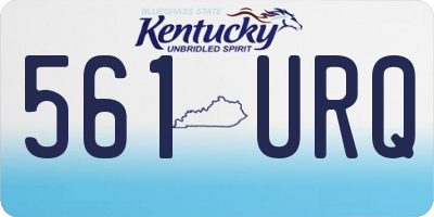 KY license plate 561URQ