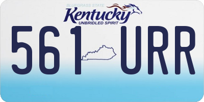 KY license plate 561URR