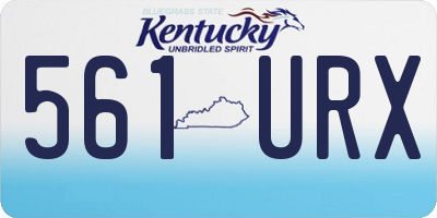 KY license plate 561URX
