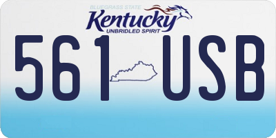 KY license plate 561USB