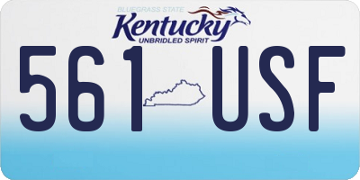 KY license plate 561USF