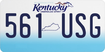 KY license plate 561USG