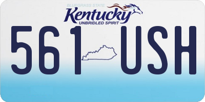 KY license plate 561USH