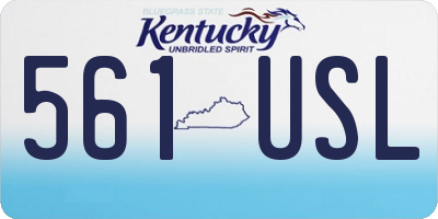 KY license plate 561USL
