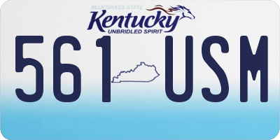 KY license plate 561USM