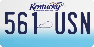 KY license plate 561USN