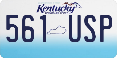 KY license plate 561USP