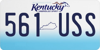 KY license plate 561USS